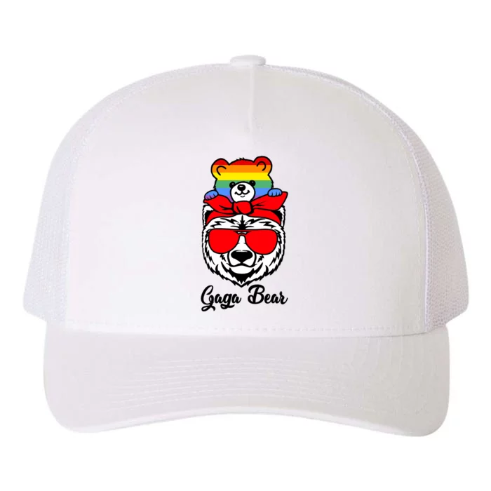 Gaga Bear Proud Gaga Rainbow Flag Lgbt Pride Mothers Day Gift Yupoong Adult 5-Panel Trucker Hat