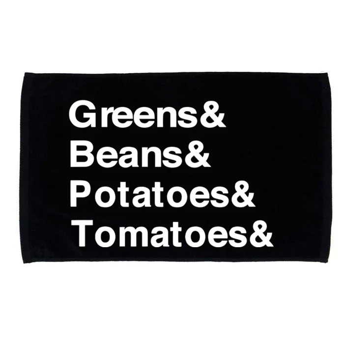 Greens Beans Potato Tomato Microfiber Hand Towel