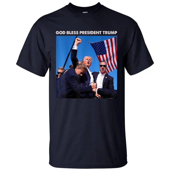 God Bless President Trump 2024 Gift Tall T-Shirt