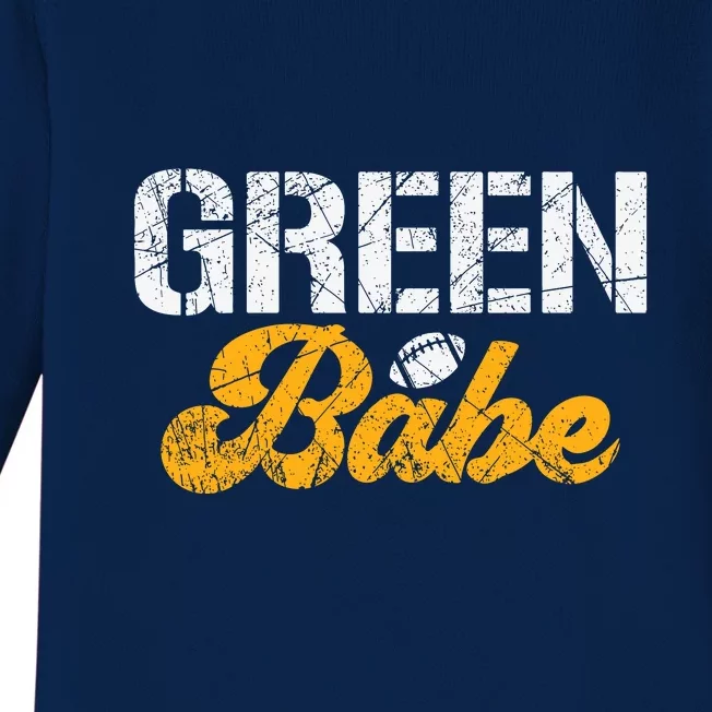 Green Babe Packers Unisex TShirt Baby Long Sleeve Bodysuit