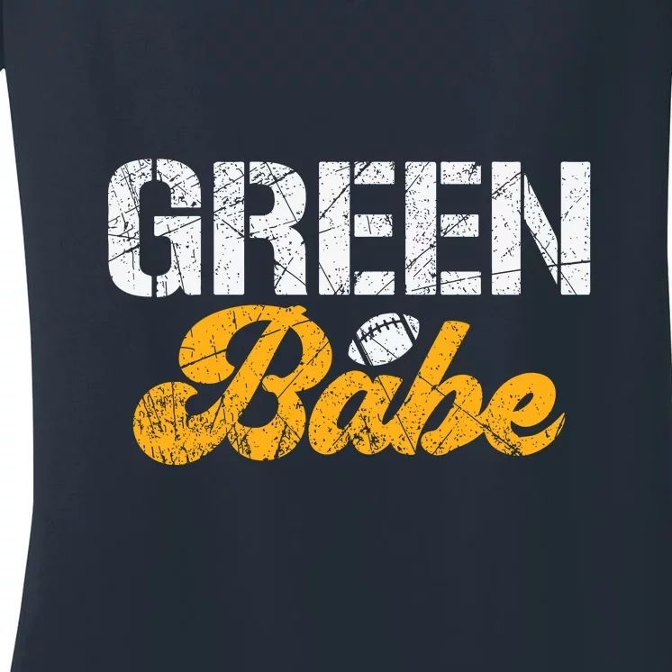 Green Babe Packers Unisex TShirt Women's V-Neck T-Shirt