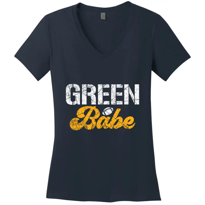 Green Babe Packers Unisex TShirt Women's V-Neck T-Shirt