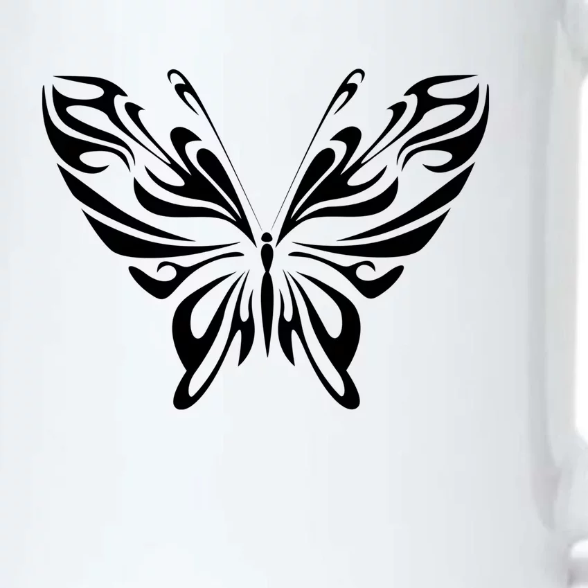 Grunge Butterfly Pattern Black Color Changing Mug