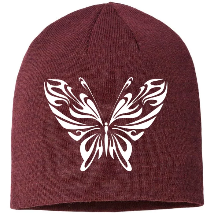 Grunge Butterfly Pattern 8 1/2in Sustainable Knit Beanie