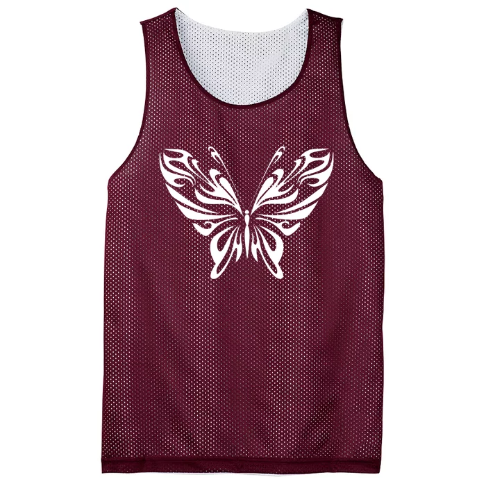 Grunge Butterfly Pattern Mesh Reversible Basketball Jersey Tank