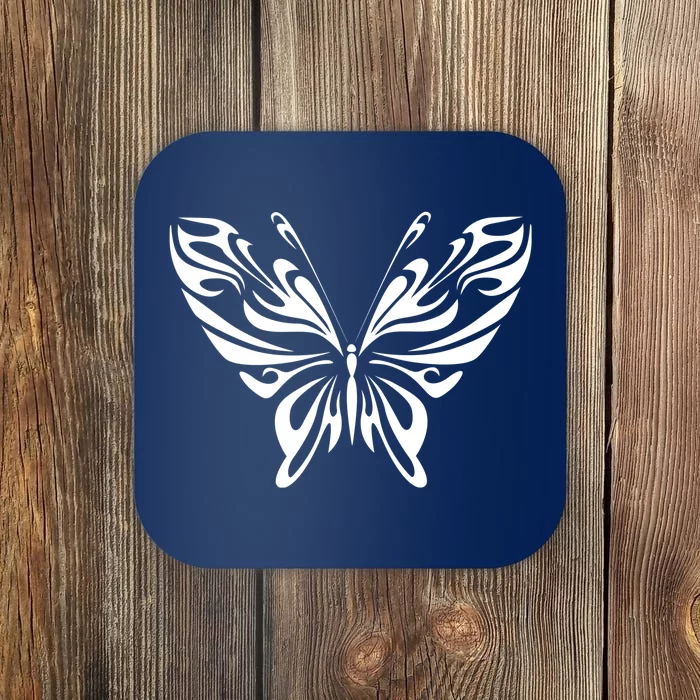 Grunge Butterfly Pattern Coaster