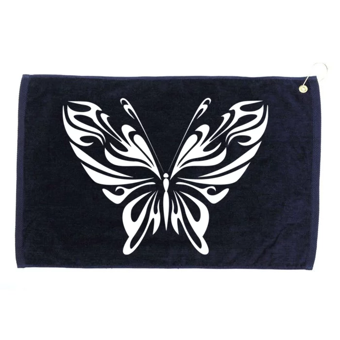 Grunge Butterfly Pattern Grommeted Golf Towel