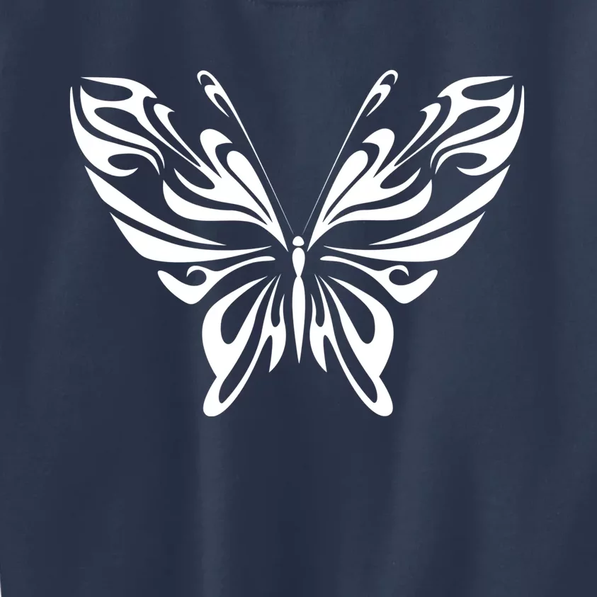 Grunge Butterfly Pattern Kids Sweatshirt