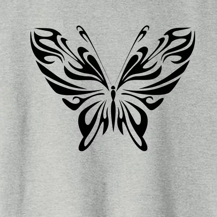 Grunge Butterfly Pattern Women's Crop Top Tee