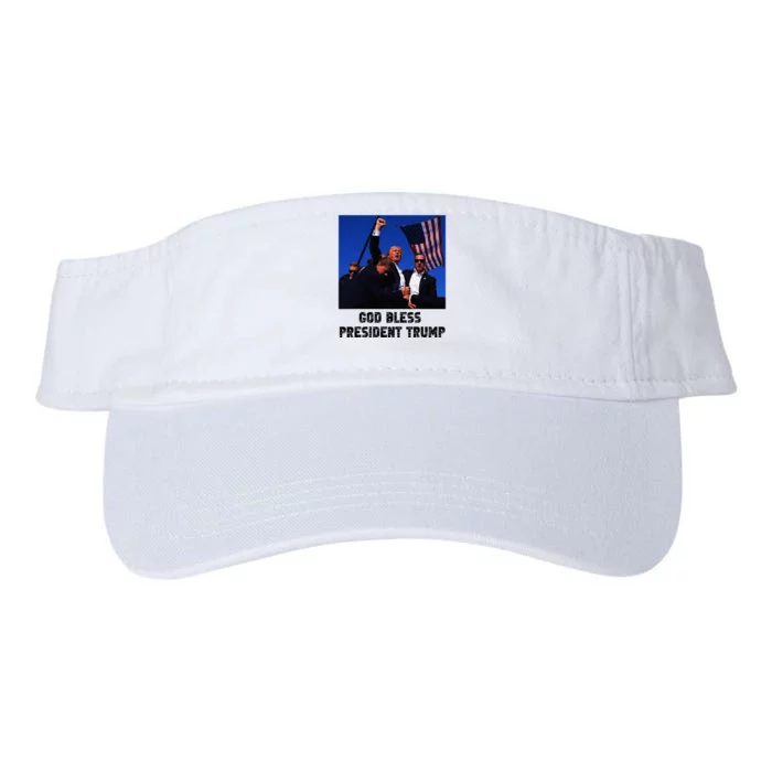 God Bless President Trump 2024 Support Valucap Bio-Washed Visor