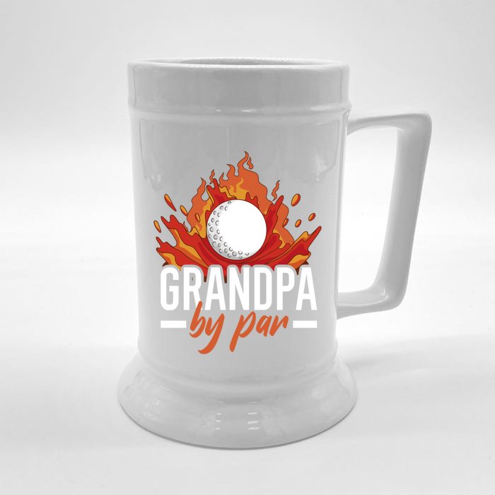 Grandpa By Par For Golf Meaningful Gift Front & Back Beer Stein