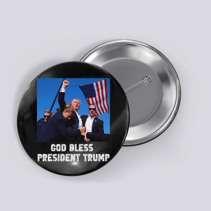 God Bless President Trump 2024 Patriot Button