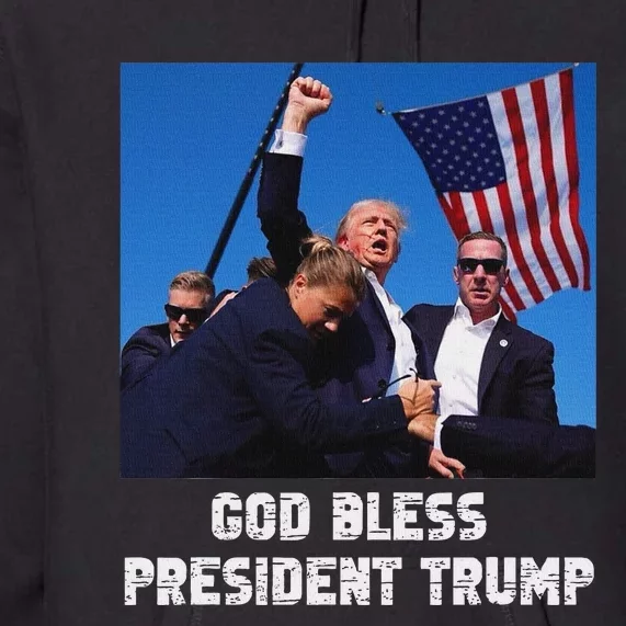 God Bless President Trump 2024 Patriot Premium Hoodie