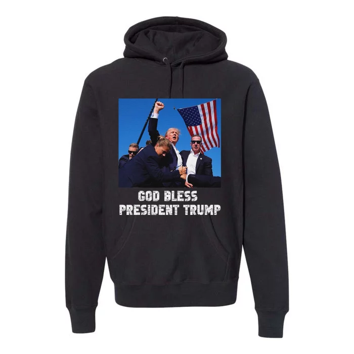 God Bless President Trump 2024 Patriot Premium Hoodie