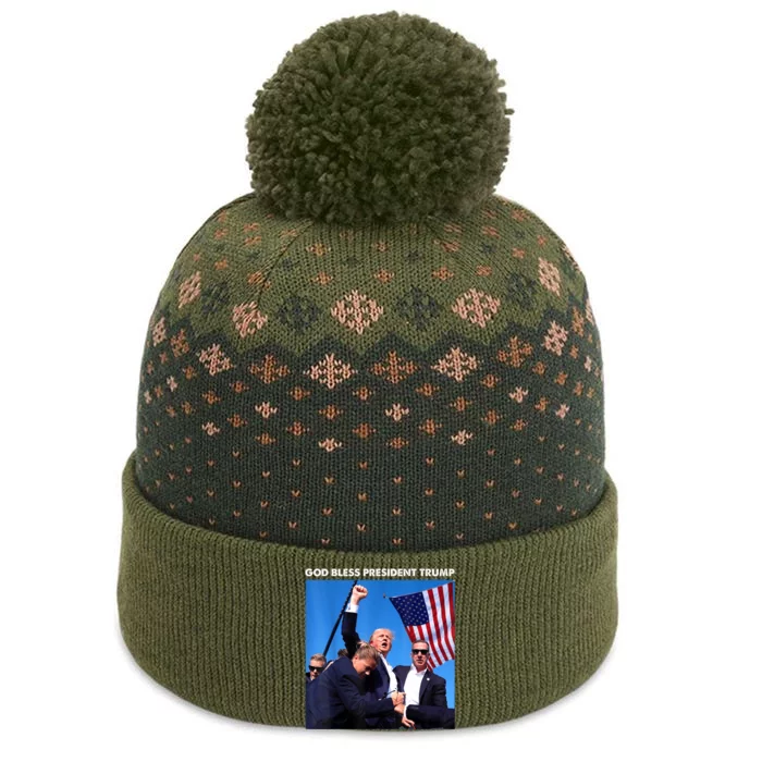 God Bless President Trump Shooting At Donald Trump Rally The Baniff Cuffed Pom Beanie