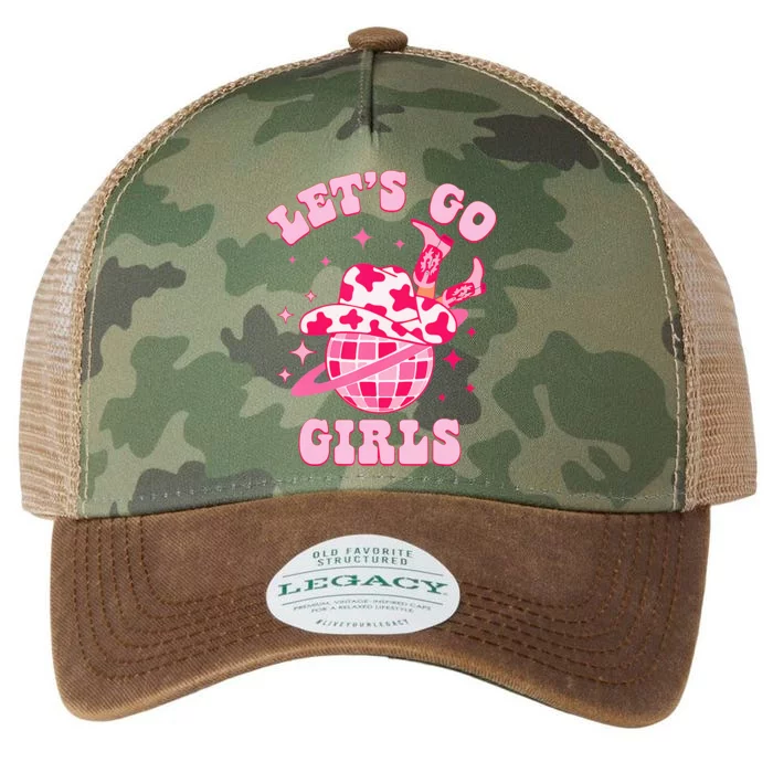 Groovy Bachelorette Party Lets Go Western Cowgirl Legacy Tie Dye Trucker Hat