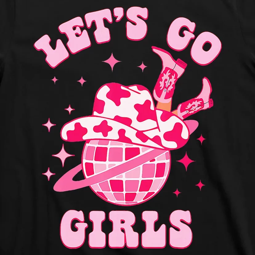 Groovy Bachelorette Party Lets Go Western Cowgirl T-Shirt