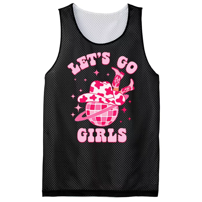 Groovy Bachelorette Party Lets Go Western Cowgirl Mesh Reversible Basketball Jersey Tank