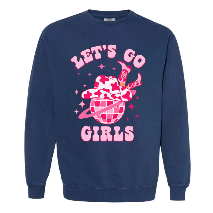 Groovy Bachelorette Party Lets Go Western Cowgirl Garment-Dyed Sweatshirt