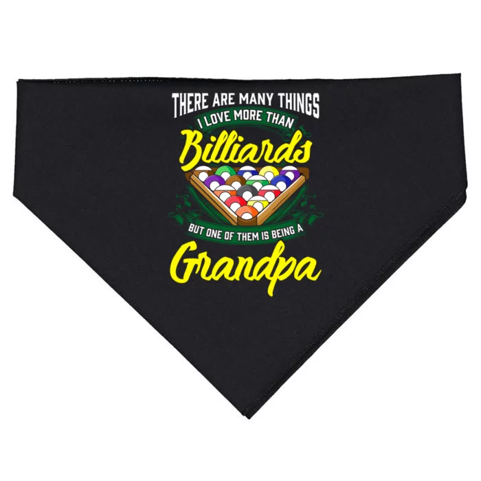 Grandpa Billiards Pool Game Player Ball Stick Papa Gift Cool Gift USA-Made Doggie Bandana