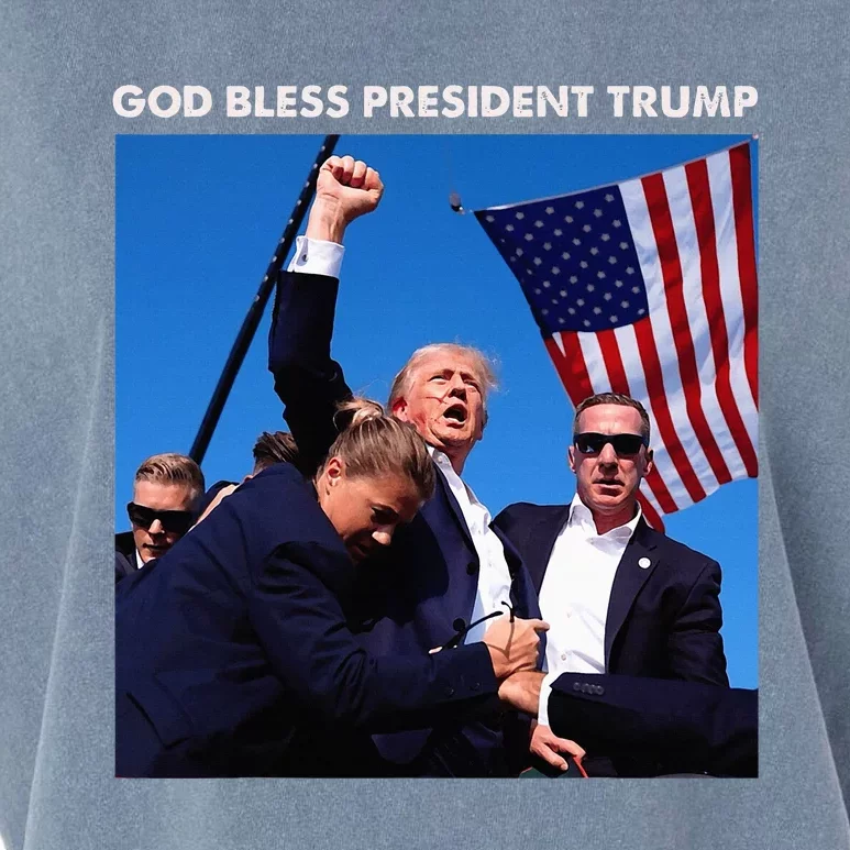 God Bless President Trump Shooting At Donald Trump Rally Garment-Dyed Women's Muscle Tee