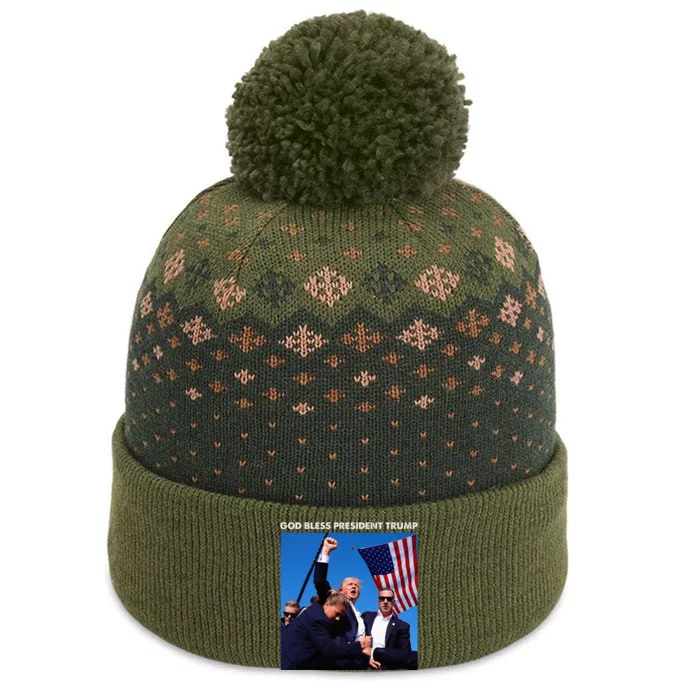 God Bless President Trump Shooting At Donald Trump Rally The Baniff Cuffed Pom Beanie