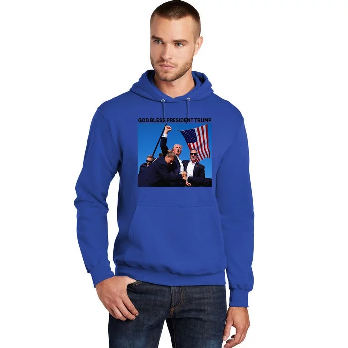 God Bless President Trump Shooting At Donald Trump Rally Tall Hoodie