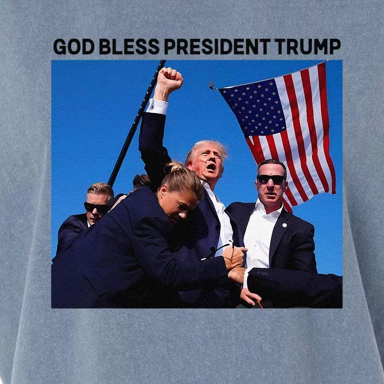 God Bless President Trump Shooting At Donald Trump Rally Garment-Dyed Women's Muscle Tee