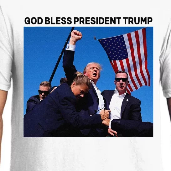 God Bless President Trump Shooting At Donald Trump Rally Pajama Set