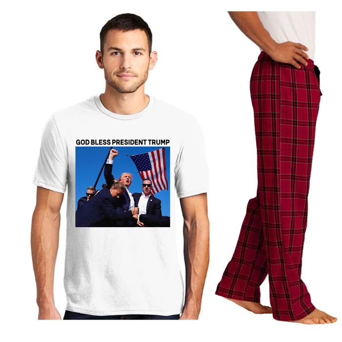 God Bless President Trump Shooting At Donald Trump Rally Pajama Set