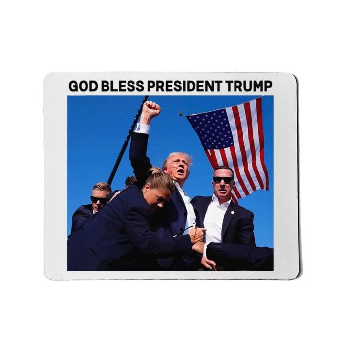 God Bless President Trump Shooting At Donald Trump Rally Mousepad