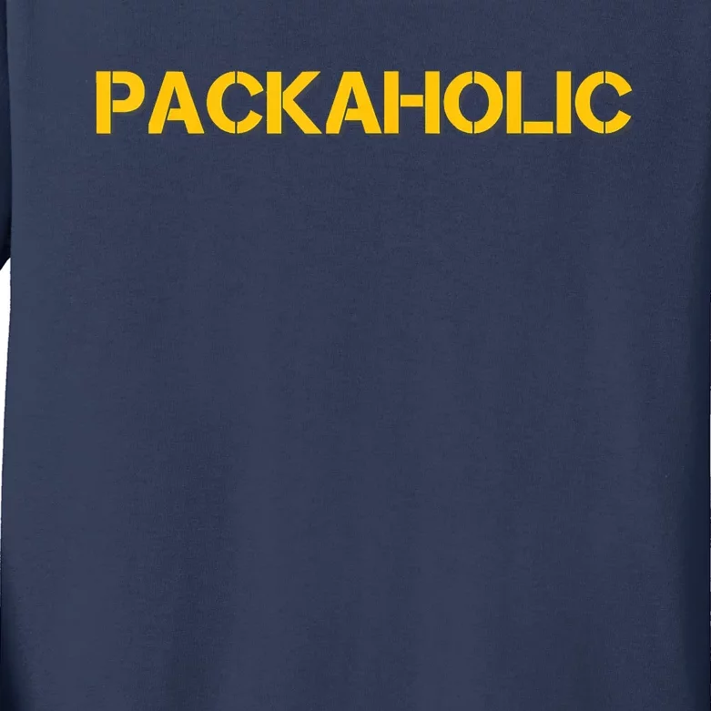 Green Bay Packaholic Kids Long Sleeve Shirt