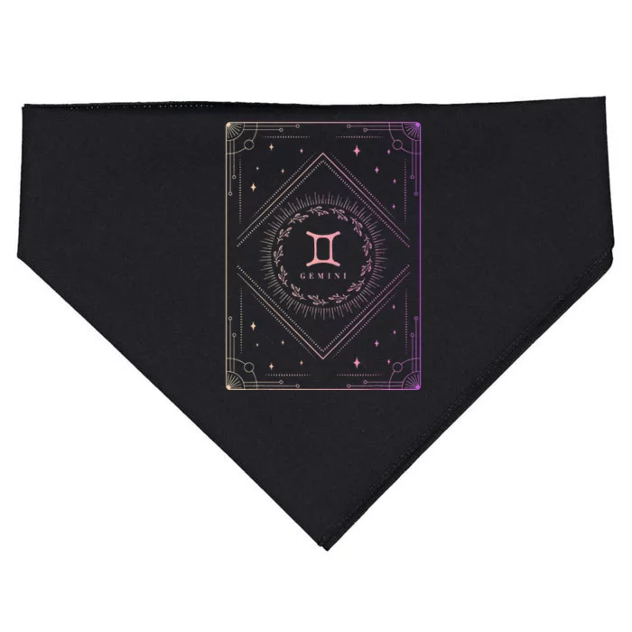 Gemini Birthday Present Wo Zodiac Sign Gemini USA-Made Doggie Bandana