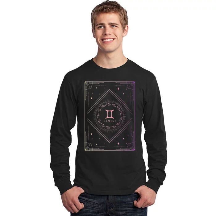 Gemini Birthday Present Wo Zodiac Sign Gemini Tall Long Sleeve T-Shirt