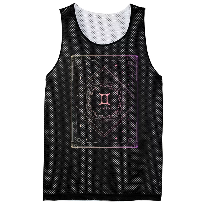 Gemini Birthday Present Wo Zodiac Sign Gemini Mesh Reversible Basketball Jersey Tank