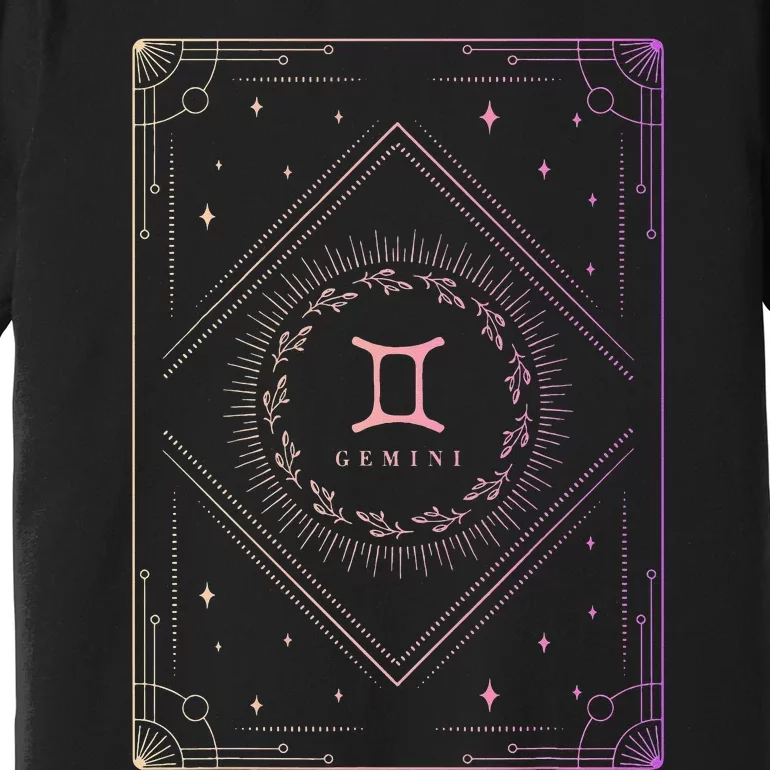 Gemini Birthday Present Wo Zodiac Sign Gemini Premium T-Shirt