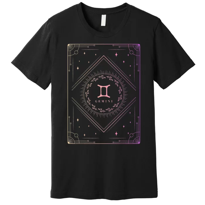 Gemini Birthday Present Wo Zodiac Sign Gemini Premium T-Shirt