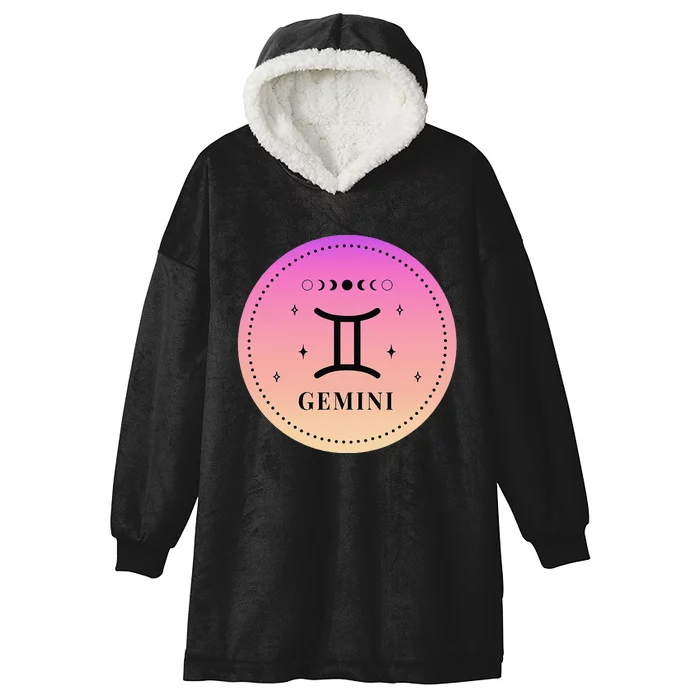 Gemini Birthday Present Wo Zodiac Sign Gemini Hooded Wearable Blanket