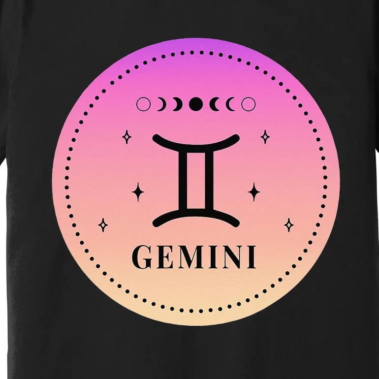 Gemini Birthday Present Wo Zodiac Sign Gemini Premium T-Shirt