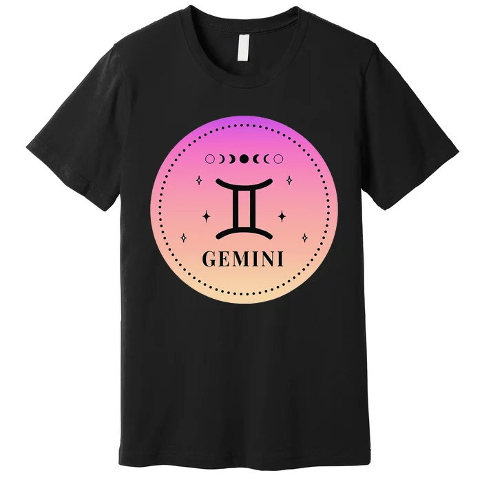 Gemini Birthday Present Wo Zodiac Sign Gemini Premium T-Shirt