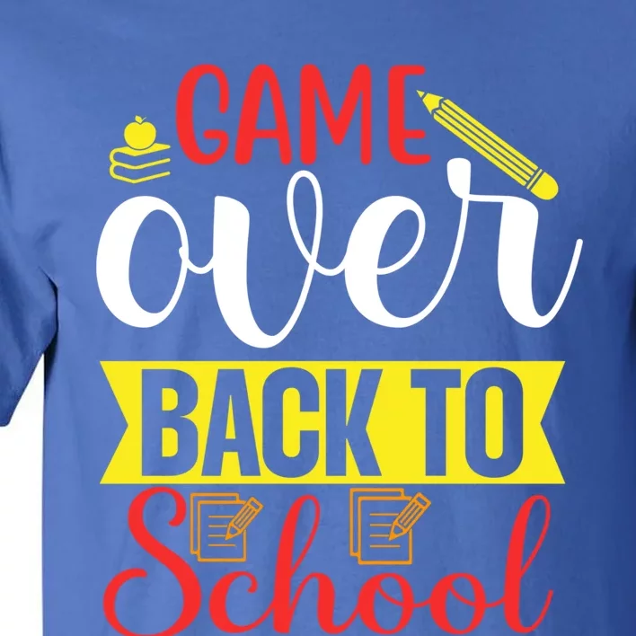 Game Book Pencil Over Back To School Portable Tablet Gift Tall T-Shirt