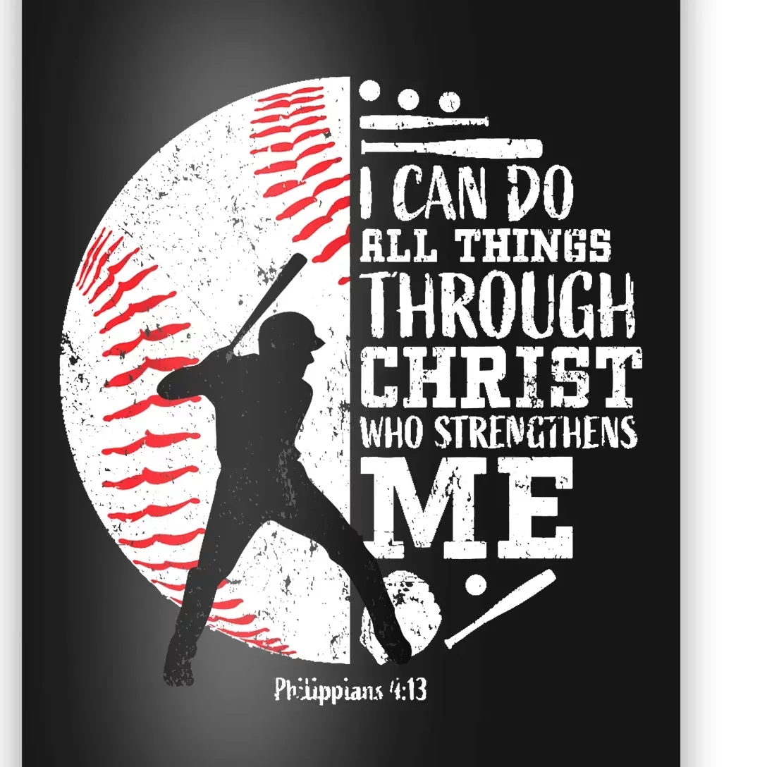 Gifts Baseball Players Teens Boy Christian Bible Verse Poster