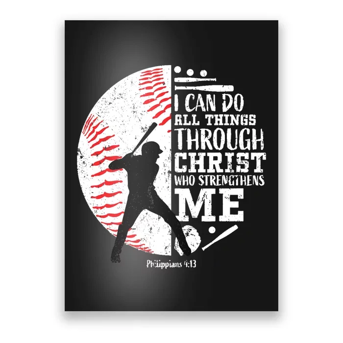 Gifts Baseball Players Teens Boy Christian Bible Verse Poster