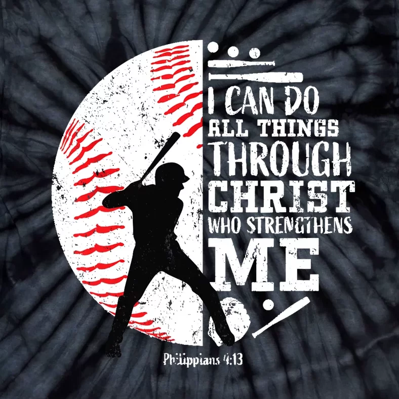 Gifts Baseball Players Teens Boy Christian Bible Verse Tie-Dye T-Shirt