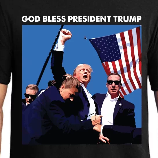 God Bless President Trump Shooting At Donald Trump Rally Pajama Set