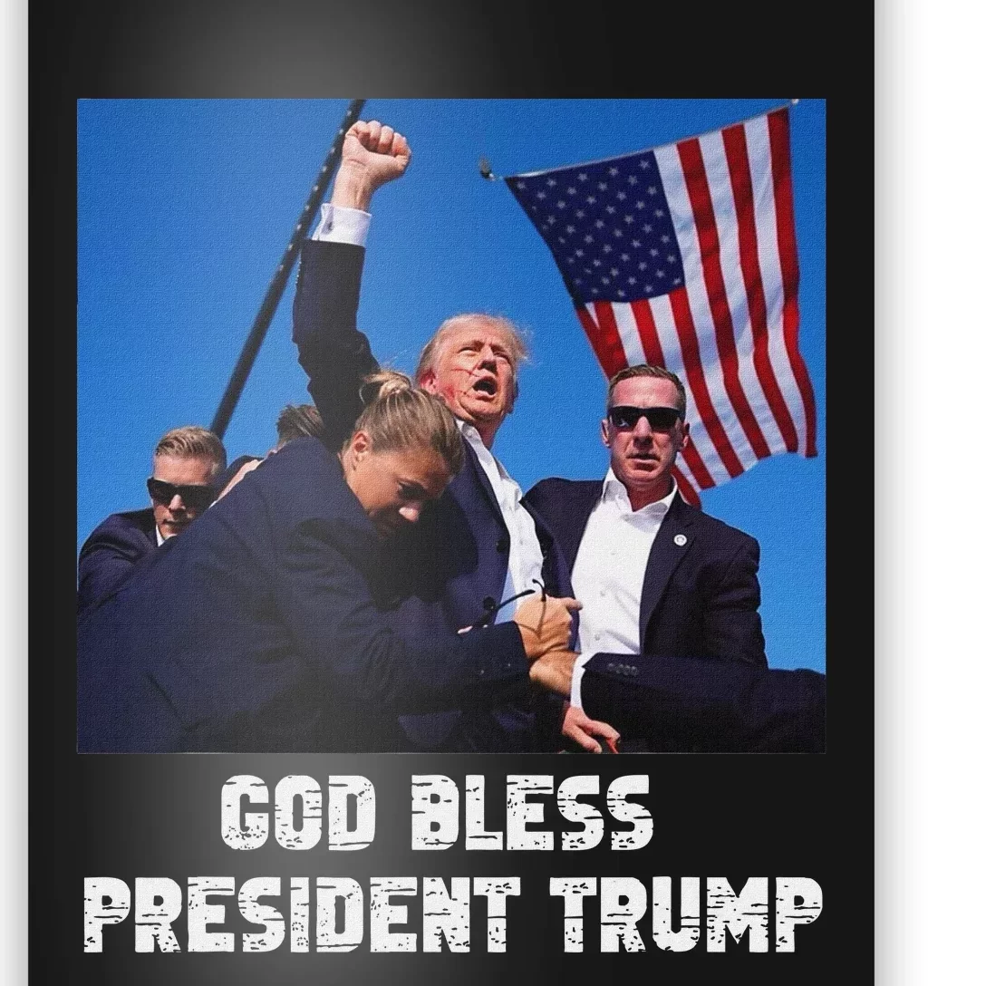 God Bless President Trump 2024 Patriot Poster