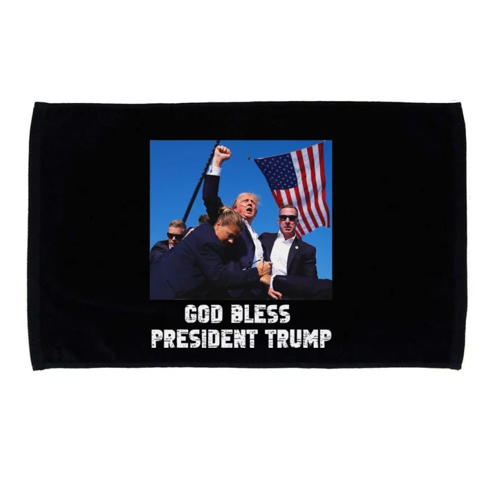 God Bless President Trump 2024 Patriot Microfiber Hand Towel