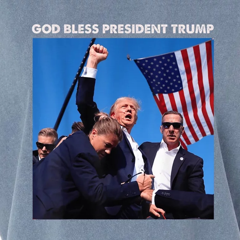 God Bless President Trump Shooting At Donald Trump Rally 2024 Garment-Dyed Women's Muscle Tee