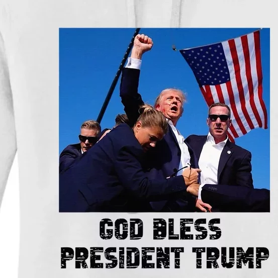 God Bless President Trump Donald Trump 2024 Women's Pullover Hoodie