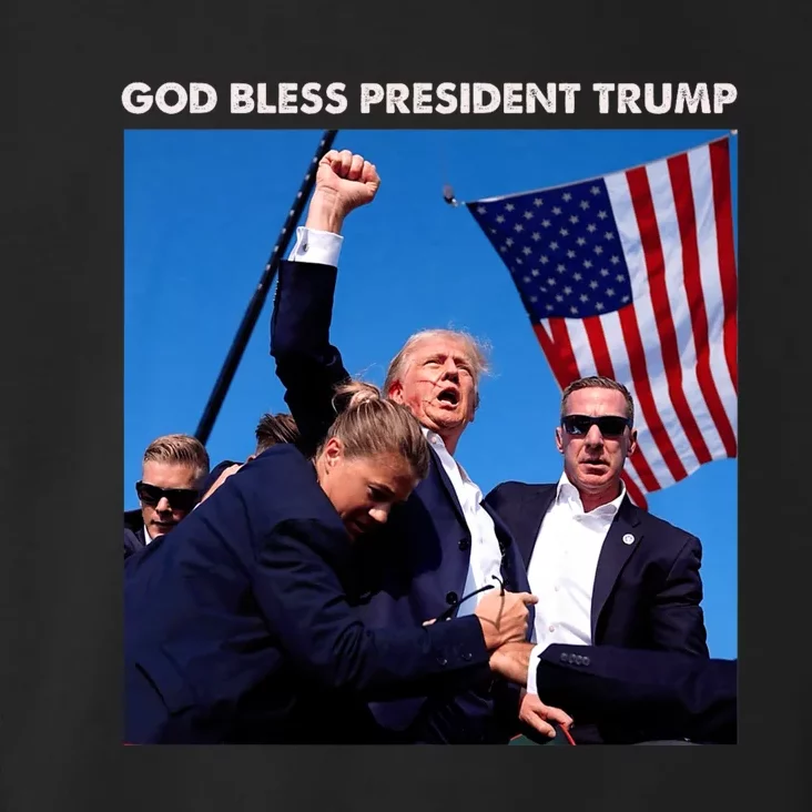 God Bless President Trump Shooting At Donald Trump Rally Toddler Hoodie